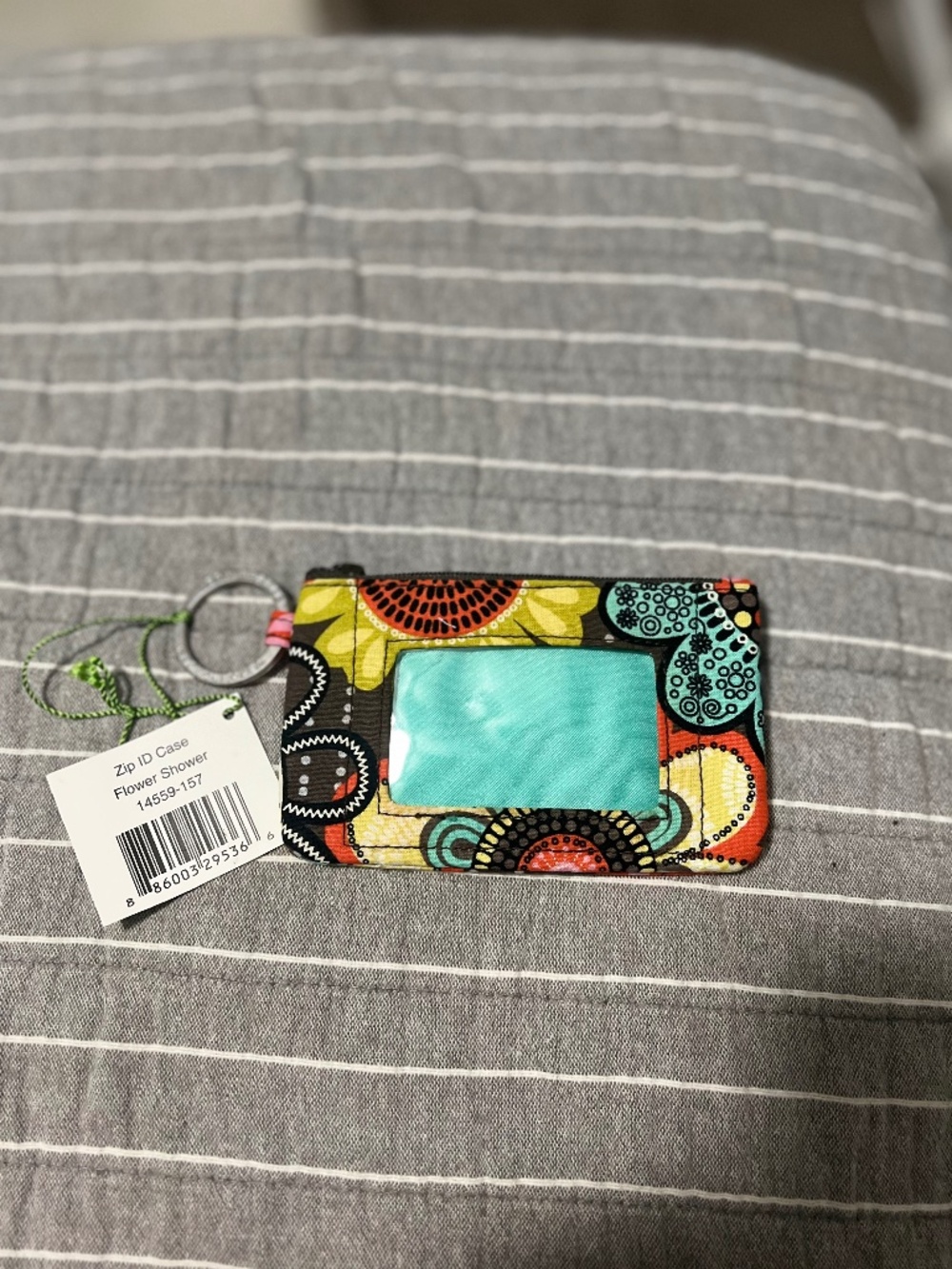 Vera Bradley Zip ID Case Flower Shower